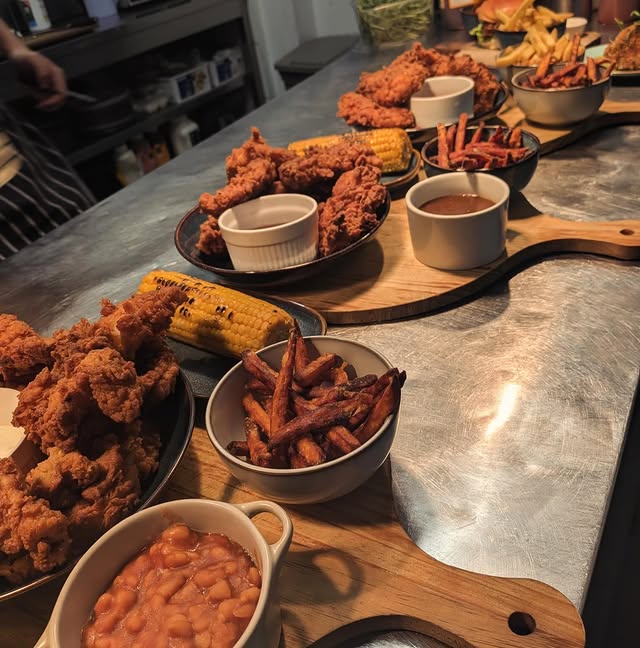Food preparation or plating detail